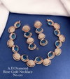 Silver And Rose Gold AD Diamond Necklace 4 Catalog
